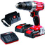Einhell TE-CD 18/2 Li-i Kit 18V Cordless Impact Drill (2 x 1.5Ah Batteries) - Black And Red