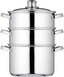 KitchenCraft Stainless Steel Three Tier 20cm Steamer