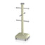 Swan Retro 6 Cup Mug Tree Weighted Base Polished Metal - Green