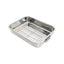 KitchenCraft Stainless Steel Roasting Tin with Rack Medium 38cm x 27.5cm 5 Litres - Silver