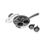KitchenCraft Aluminum Coated Carbon Steel Four Hole Egg Poacher 21 cm 5 Litres - Silver