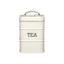 KitchenCraft Living Nostalgia Metal Tea Canister - Antique Cream