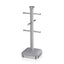 Swan Retro 6 Cup Mug Tree Weighted Base Polished Metal - Grey