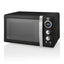 Swan Retro Digital Microwave With 5 Power Levels 800 W 20 Litre - Black