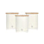 Swan Nordic Sugar Tea Coffee Storage Canisters Set of 3 - Cotton White