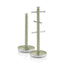 Swan Retro Towel Pole And Mug Tree Set Chrome Stainless Steel - Green