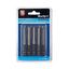 BlueSpot Screwdriver Bits 5 Piece Set 75mm Long PH1 PH2 PZ2 Slotted 5mm 6mm - Silver
