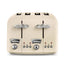 Delonghi Argento Flora 4 Slice Toaster Stainless Steel 1600 W - Beige