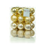 Premier Christmas Decorations Multi Finish Balls 24 x 60mm - Champagne Gold