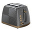 Russell Hobbs Groove 2 Slice Toaster With Frozen Cancel And Reheat Settings 850W - Grey