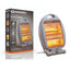 Daewoo 800W Small Quartz Halogen Heater With 2 Heat Settings Portable Handle - Grey