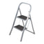 OurHouse 2 Rubber Tread Steel Step Ladder 150kg Maximum Weight Slip-Resistant Feet - Grey
