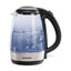 Daewoo LED Illumination Glass Jug Kettle 2200W 1.7 Litres - Silver