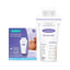 Lansinoh Breastmilk Storage Bags 25 Pre-Sterilised Bags Double Zipper Seal - Transparent