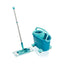 Leifheit Clean Twist M Ergo Mobile Mop & Bucket Set Moisture Controlled Spin 33cm Wide Mop Head - Turquoise