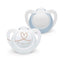 NUK Star Newborn Baby Soother Dummy Silicone 0-2 Months 2 Count - Blue