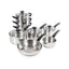 Morphy Richards Equip Induction Pan 8 Piece Set Saucepans Fry Pan Milk Pan Steamer & Steamer Inserts Stainless Steel - Silver