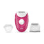 Braun Silk-epil 3 Epilator For Women Hair Removal Shaver & Trimmer Head & Trimmer Comb 20 Tweezer System - White/Pink