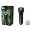 Philips 3000X Series Rechargeable Men's Wet & Dry Electric Shaver With 27 PowerCut Blades - Dark Forest Green