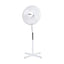 Benross 16 Inch Standing Pedestal Fan Oscillating 3 Speed 50W - White