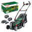 Bosch Universal Rotak 2x18V-37-550 Cordless Lawnmower 2 x 4.0 Ah Batteries & Charger - Green