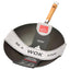 School of Wok 12 Inch/30cm Pre Seasoned Carbon Steel Flat Bottom Wok With Bamboo Handle - Black