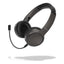 Groov-e Connect Wireless Headphones With Detachable Boom Microphone Black