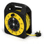 SLx 4 Socket Outdoor Extension Lead 25m 13A Fused UK Plug Heavy Duty Extension Cable Reel - Yellow/Black