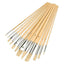Silverline Artists Paint Brush Set Mixed Tips 1-12mm Brushes 12 Piece