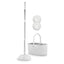 Swan Elevate Spin Mop And 5 Litre Bucket Set Stainless Steel Wringer White