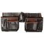 Hilka Heavy Duty Oil Tanned Leather Double Tool Belt Brown