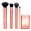 Real Techniques Flawless Base Makeup Brush 4 Piece Set + Storage Cup