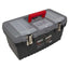 Hilka Tools Max 19 Inch Toolbox & Organiser Lockable Tool Box Black/Grey