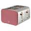 Swan Nordic 4 Slice Toaster 6 Browning Levels Defrost/Reheat/Cancel Removable Crumb Trays 1500W Fuchsia Rose