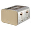 Swan Nordic 4 Slice Toaster 6 Browning Levels Defrost/Reheat/Cancel Removable Crumb Trays 1500W Oatmeal