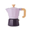 La Cafetiere Venice 3 Cup Espresso Maker Traditional Italian Espresso Pots Aluminium Two Tone 150ml Purple