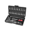 Hilka Tools 1/4 Inch Drive Socket & Bit Set 72 Tooth Ratchet Chrome Vanadium 46 Piece Tool Kit