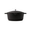 MasterClass Oval Cast Aluminium Casserole Dish 6 Litres With Self Basting Lid And Strainer Black
