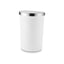 Tower Curved Sensor Bin With Bin Liner Retainer Ring Durable PP Body Battery Operated Stainless Steel Trim Lid 50 Litres White