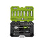 Draper Expert 1/4 Inch Square Drive Metric Socket Set 25 Piece Green