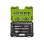 Draper Expert MM/AF Combined Socket Set 1/2 Inch Square Drive 41 Piece Green