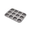 Judge Everyday 12 Cups Cupcake And Muffin Tin Non-Stick Alloy Steel Round Size 7 x 3cm Grey