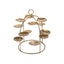 Artesa Brass Canape Serving Tree Serving Stand With Removable Metal Trays For Appetisers Nibbles And Dinner Parties Gold