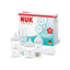 NUK Perfect Match Perfect Start Newborn Essentials Baby Bottles Set 4 x Anti-Colic Feeding Bottles (150ml, 260ml) 2 x Teats 1 x Air Dummy 1 x Bottle Brush 0-6 Months Neutral