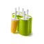 Zoku Premium Classic Ice Pop Moulds 6 Easy-Release 90ml Popsicle Molds With Sticks And Drip-Guards Green