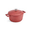 MasterClass Cast Aluminium Casserole Dish 20cm/2.5 Litres With Lid Small Induction Hob And Oven Safe Red