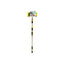 Kingfisher Telescopic Wash Brush Set 3m Triple Extension Telescopic Window Wash Brush Plus Wiper Multicolour