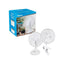 Benross 2-In-1 6 Inch Clip-On Desk Fan 2 Speed Settings Tilting Head Safe Mesh 20W White