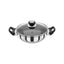 Judge Vista Shallow Casserole Stainless Steel Non-Stick Frying Pan With Shatterproof Glass Lid 24cm/2.4 Litre Silver