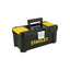Stanley Essential 12.5-Inch Low Tool Box With Organizer Top Plastic Storage Case Black/Yellow